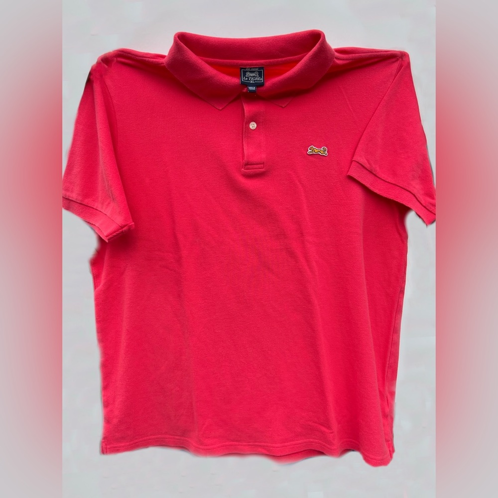 Classic Le Tigre Men's polo size XL in fuschia / hot pink